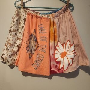 Skirt from upcycled Tshirts